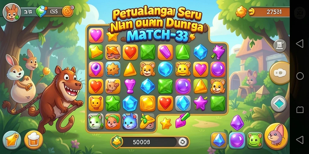 Tampilan gameplay 2757 yang penuh warna dan menantang.