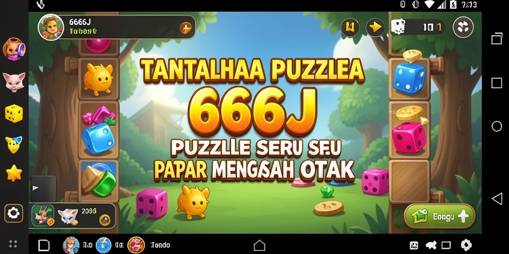 Screenshot menunjukkan elemen gameplay Puzzle yang menarik.