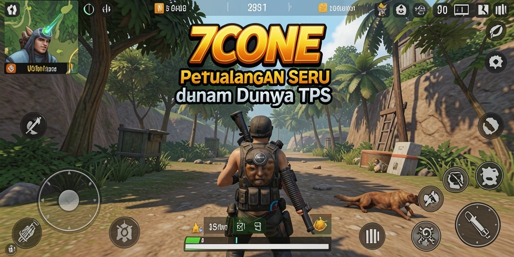Tampilan gameplay seru dari 7CONE dalam dunia TPS.