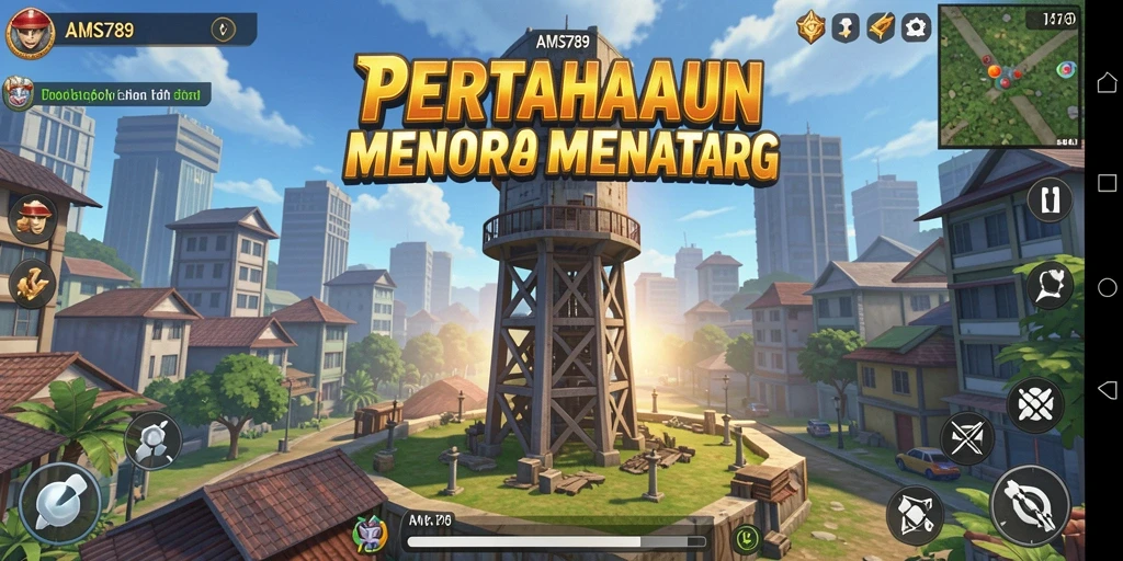 Tampilan gameplay seru dalam permainan Tower Defense.