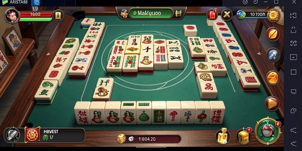 Tampilan gameplay menarik dari ARISTA88 saat bermain Mahjong.