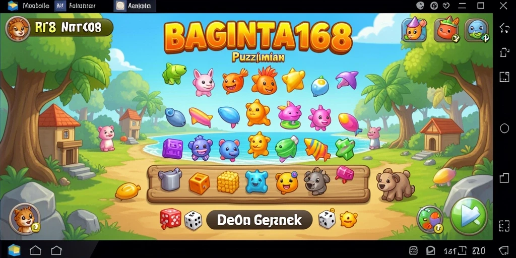 Screenshot gameplay BAGINTA168 menampilkan tantangan puzzle yang seru.