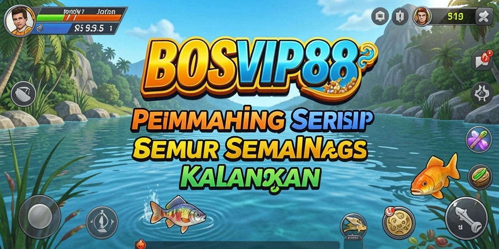 Screenshot utama BOSVIP88 menampilkan gameplay memancing yang seru dan mengasyikkan.