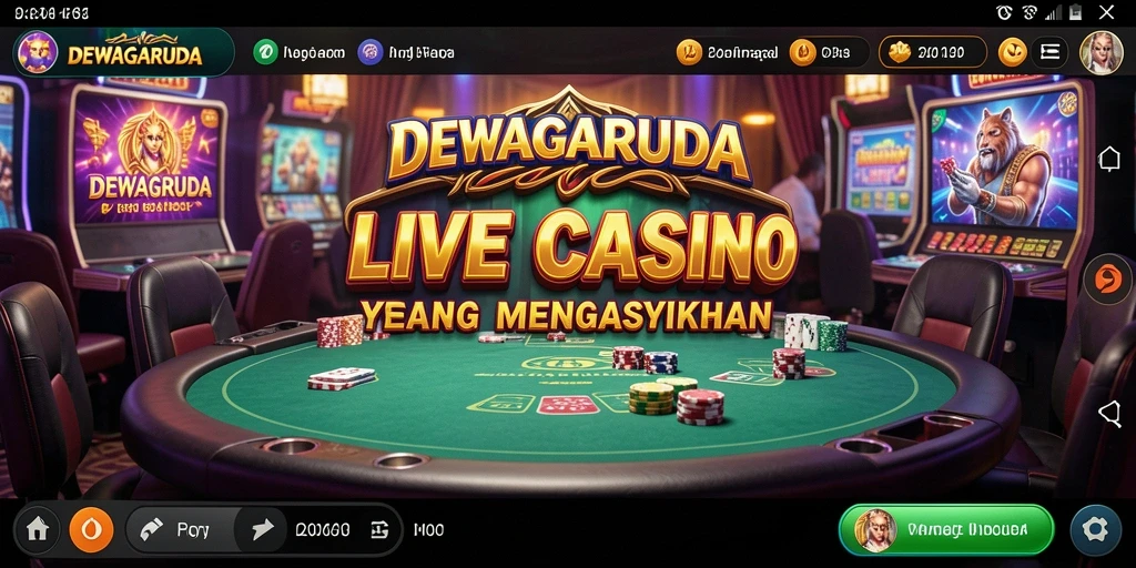 Tampilan menarik dari permainan Live Casino di DEWAGARUDA.