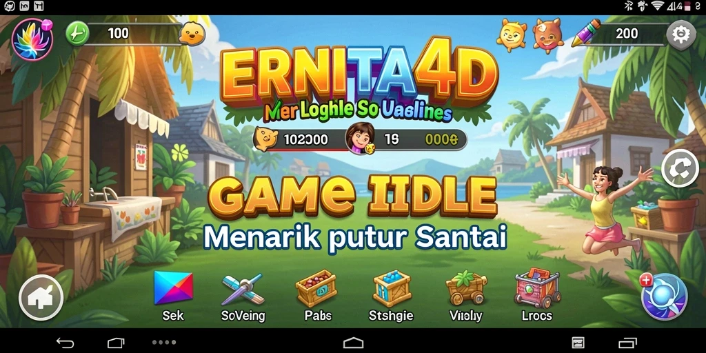 Screenshot gameplay ERNITA4D menampilkan aksi Idle yang menarik dan seru.