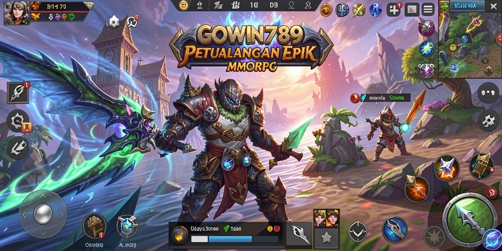 Tangkapan layar GOWIN789 menampilkan aksi seru dalam dunia MMORPG.