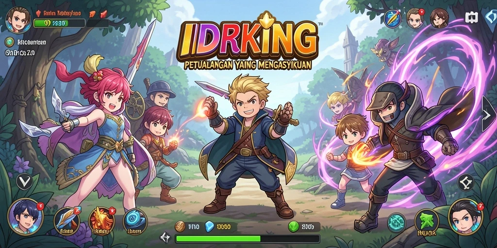 Tampilan gameplay IDRKING yang menawan dan penuh aksi.