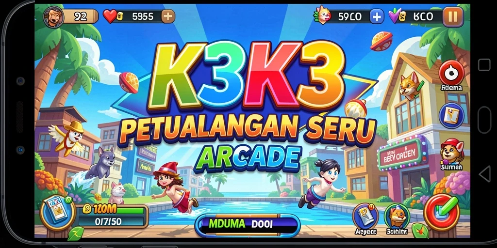 Tampilan gameplay K3K3 yang seru dan mengasyikkan.