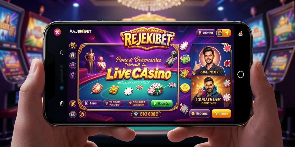 Tampilan menarik gameplay Live Casino di REJEKIBET.