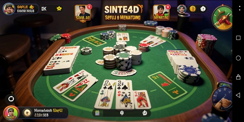 Tampilan gameplay <strong>SINTE4D</strong> dengan desain yang menarik dan interaksi sosial yang aktif.