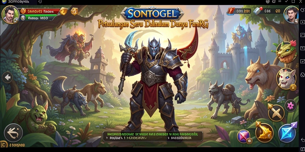 Tampilan gameplay seru dalam SONTOGEL yang menunjukkan pertarungan epik.