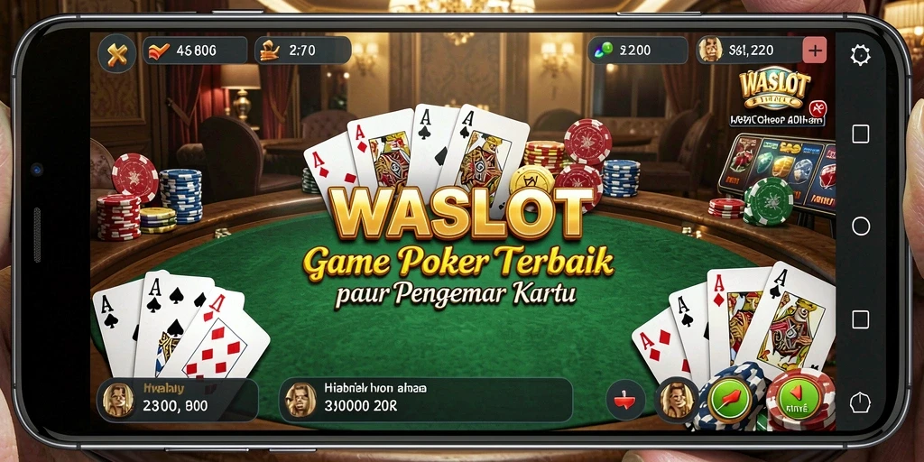Tampilan gameplay WASLOT yang mendebarkan di dalam meja Poker.