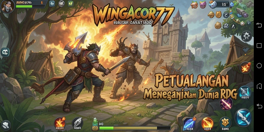 Screenshot WINGACOR77 menampilkan aksi seru di dunia RPG.